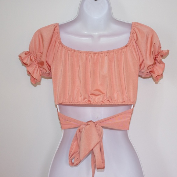 Chocolate USA Crop Top | Peach | Small - Picture 9 of 11